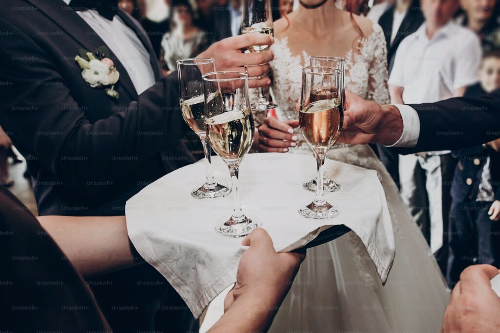 Sektempfang auf der Hochzeit