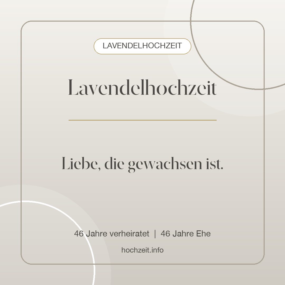 Lavendelhochzeit Bild: Lavendelhochzeit - 46 Jahre verheiratet, 46 Jahre Ehe