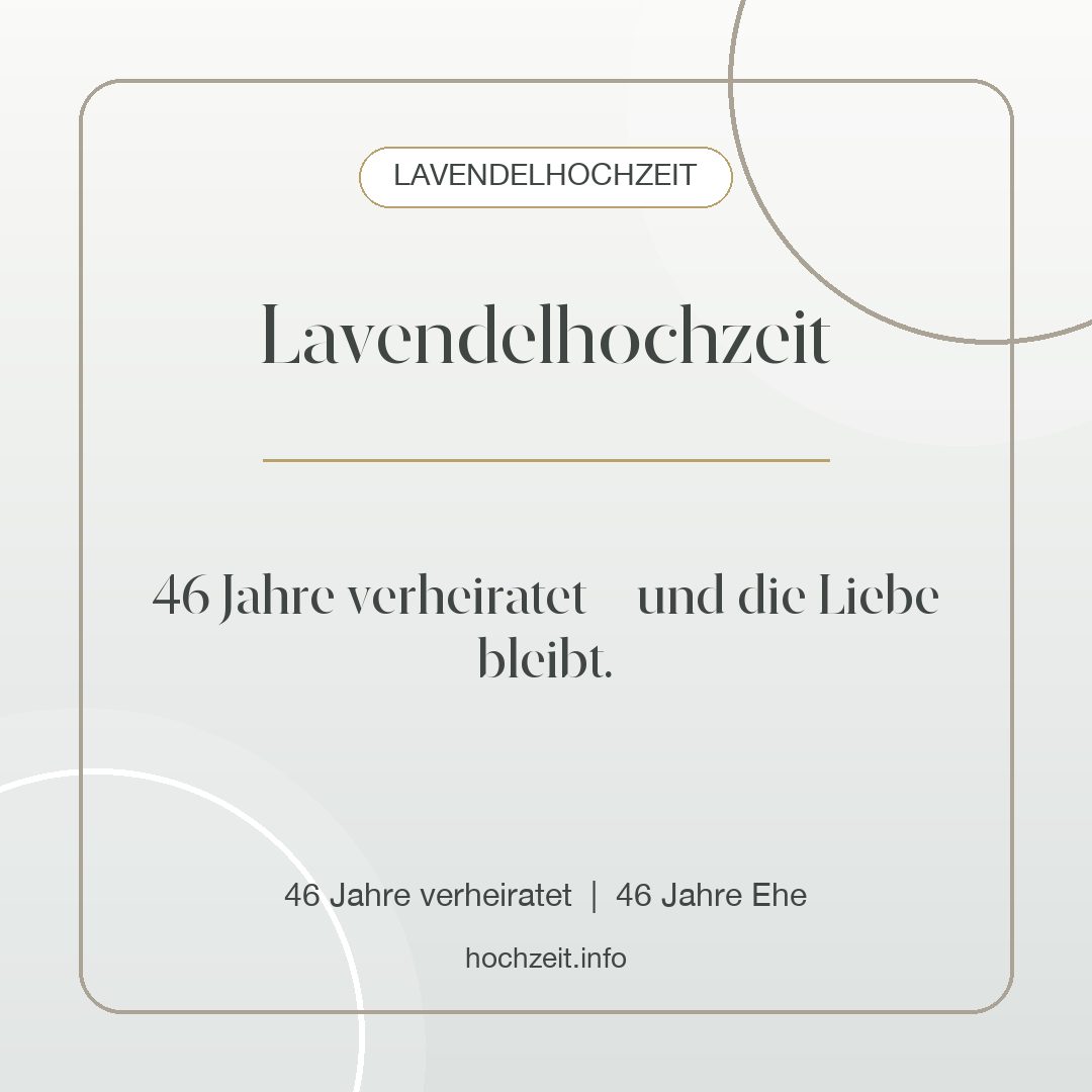 Lavendelhochzeit Bild: Lavendelhochzeit - 46 Jahre verheiratet, 46 Jahre Ehe