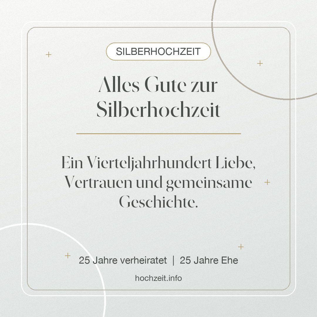 Klassisches Silberhochzeit Bild - 25 Jahre Ehe, 25 Jahre verheiratet