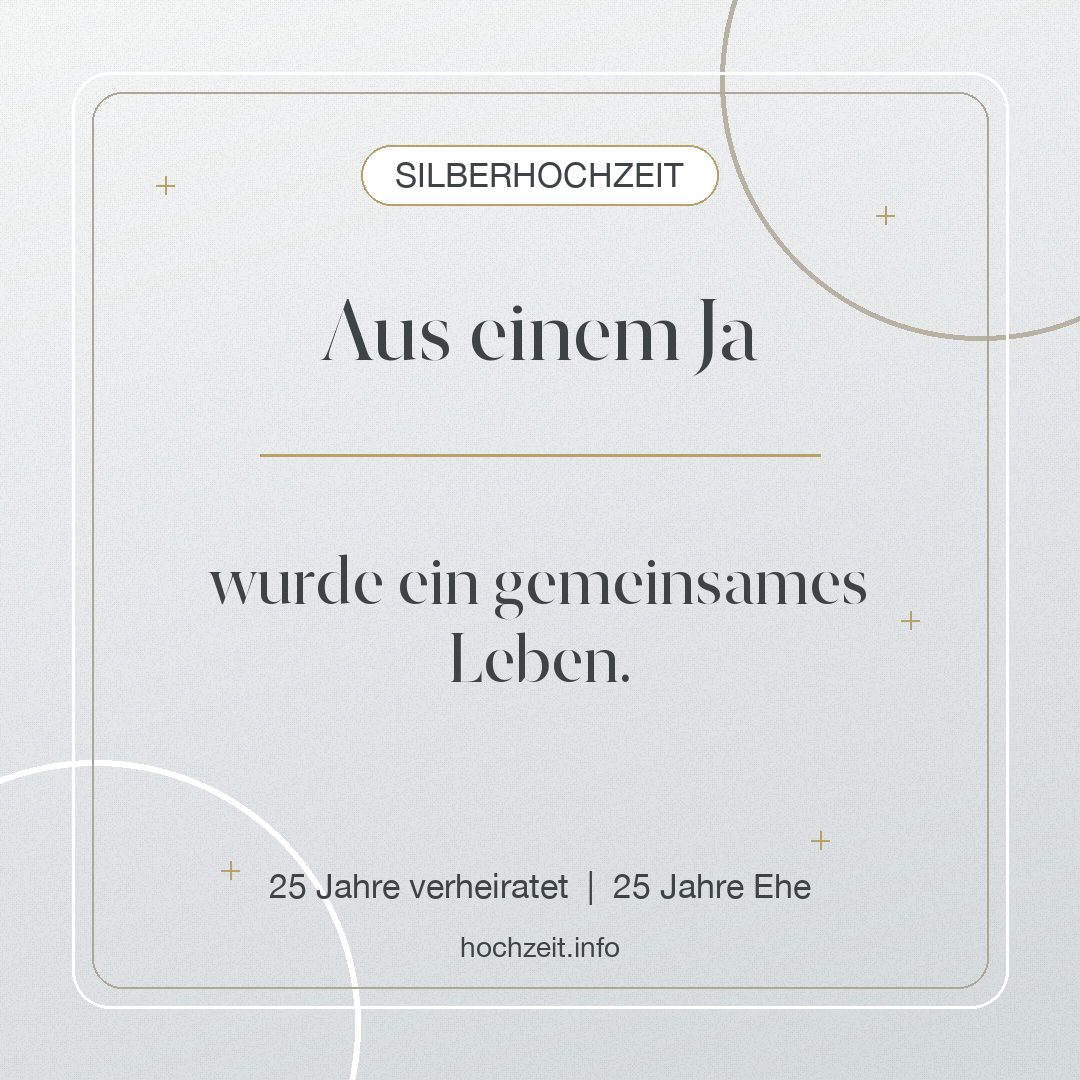Emotionales Silberhochzeit Bild - 25 Jahre Ehe