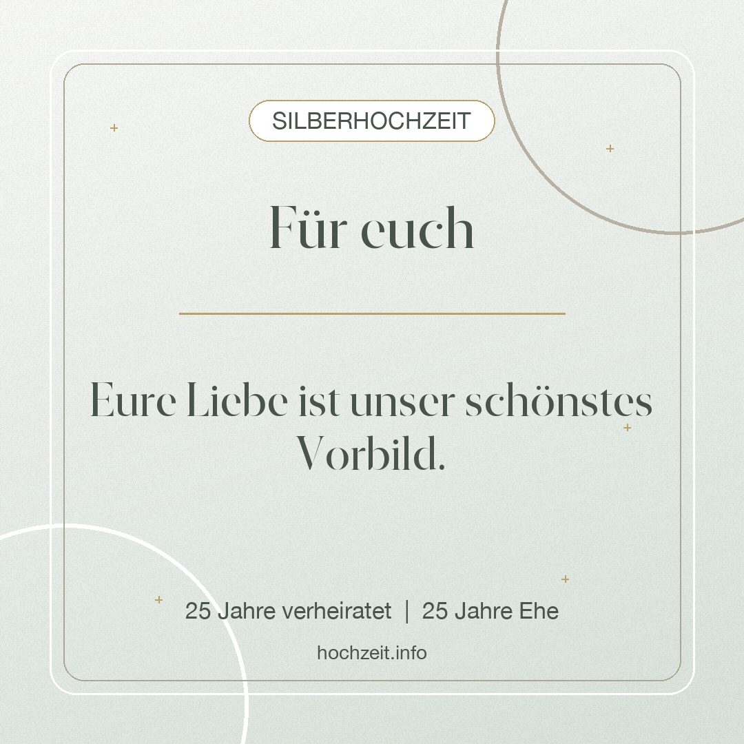 Silberhochzeit Bild für Eltern - 25 Jahre verheiratet