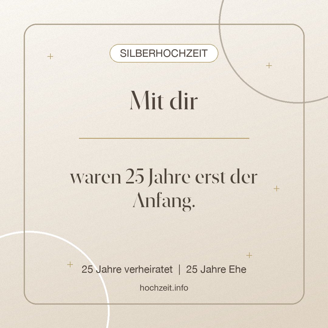 Silberhochzeit Bild für den Partner - 25 Jahre verheiratet