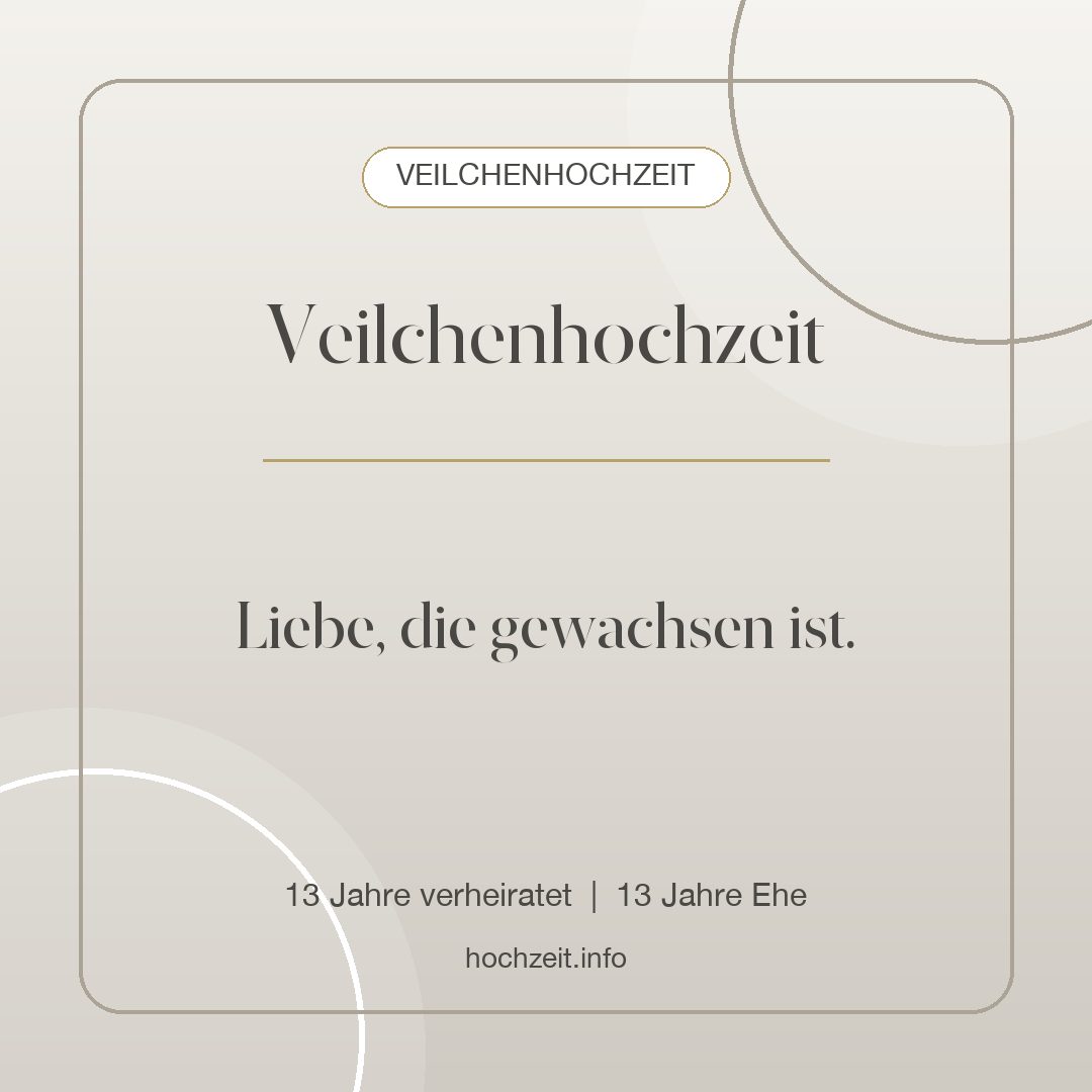 Veilchenhochzeit Bild: Veilchenhochzeit - 13 Jahre verheiratet, 13 Jahre Ehe