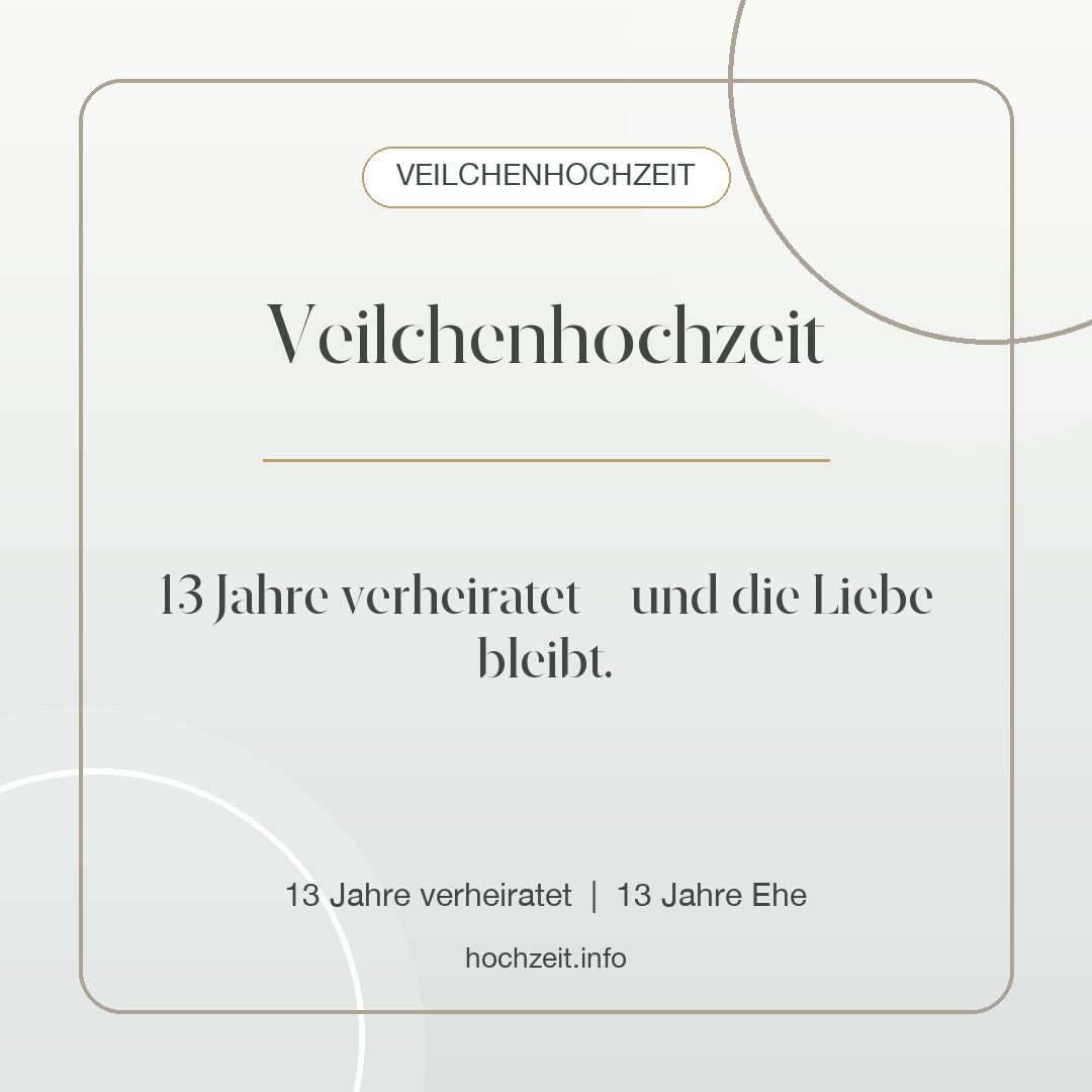 Veilchenhochzeit Bild: Veilchenhochzeit - 13 Jahre verheiratet, 13 Jahre Ehe
